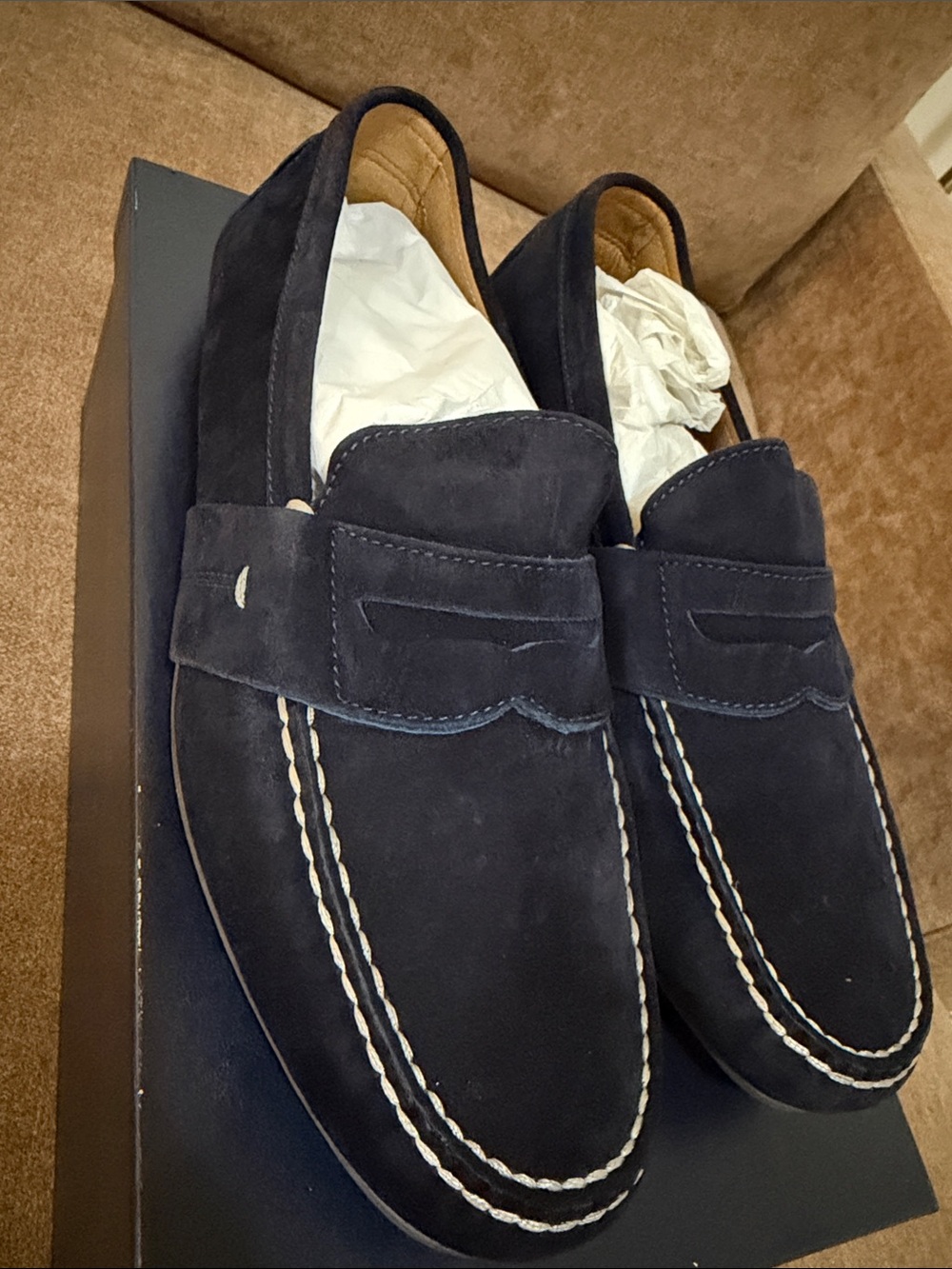 Hayward Purple Label Navy Suede Drivers